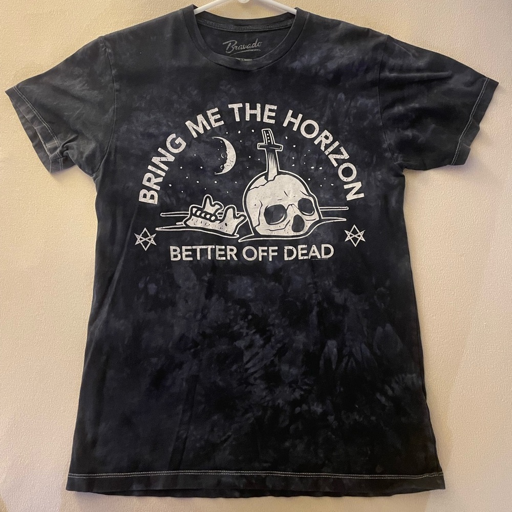 Bring Me The Horizon navy tye dye graphic tee
